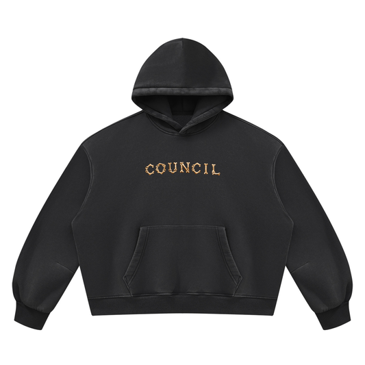 Unisex Vintage Wash Boxy Fleece Hoodie